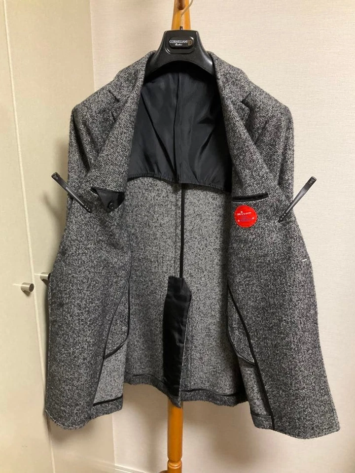 Rare KITON CIPA Line Wool Alpaca Coat Jacket Size 52 Unused Shoulder 48cm Japan - Image 3 of 4