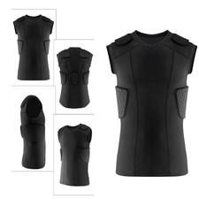 Camisa protectora acolchada con protección de esternón de fútbol