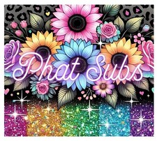 20oz Sublimation Tumbler Wrap Glittery Sunflowers Ready To Press Heat Transfer