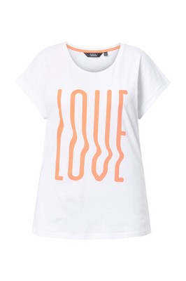 Ulla Popken Damen große Größen T Shirt oversized LOVE Halbarm 829291