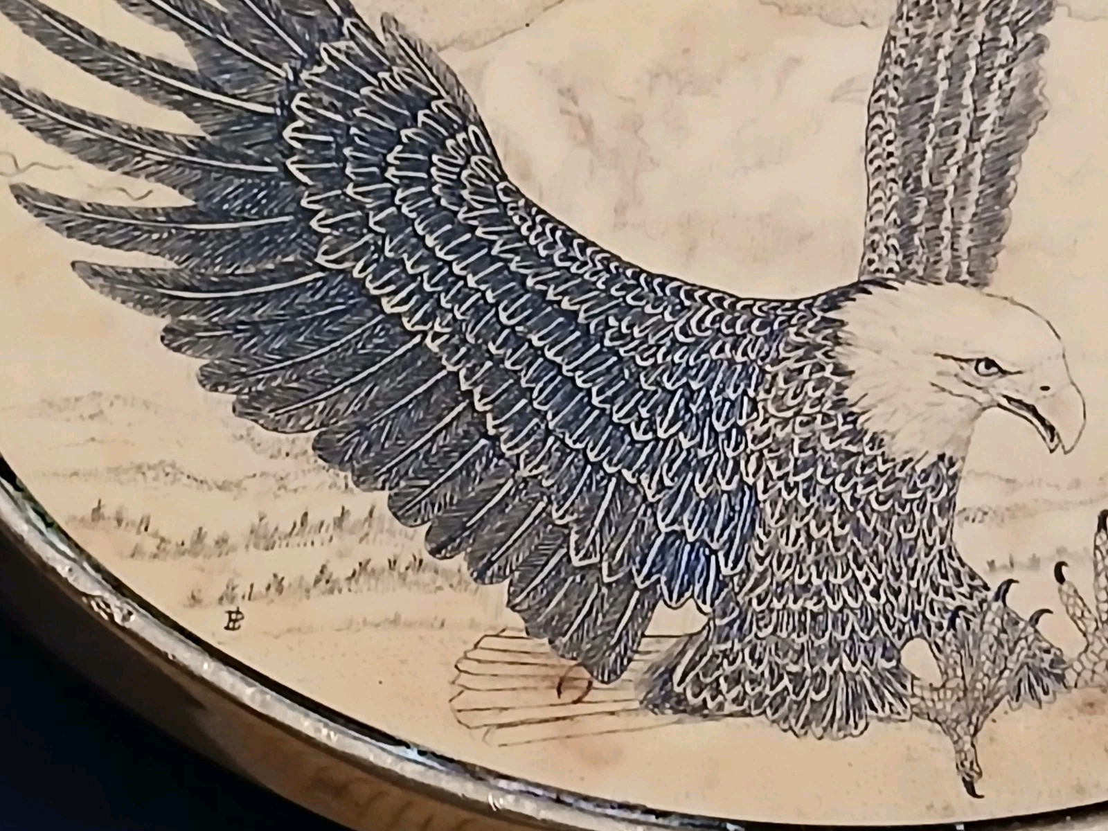 Barlow Solid Brass American Bald Eagle Simulated … - image 4