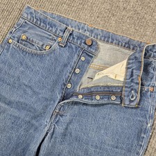 Vintage 80s Levi's 517 Jeans Mens 32x32 Blue Bootcut USA Custom Snap Button Fly