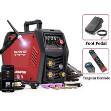 ARCCAPTAIN iControl TIG205P Pro TIG Welder 5-In-1 DC/Pulse/Lift/Spot TIG  Stick