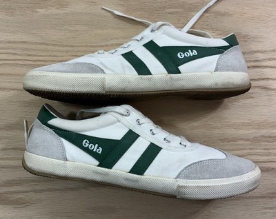 Men s Gola Badminton Sneakers Shoes Size US Adult 11 White Green Canvas CMA548