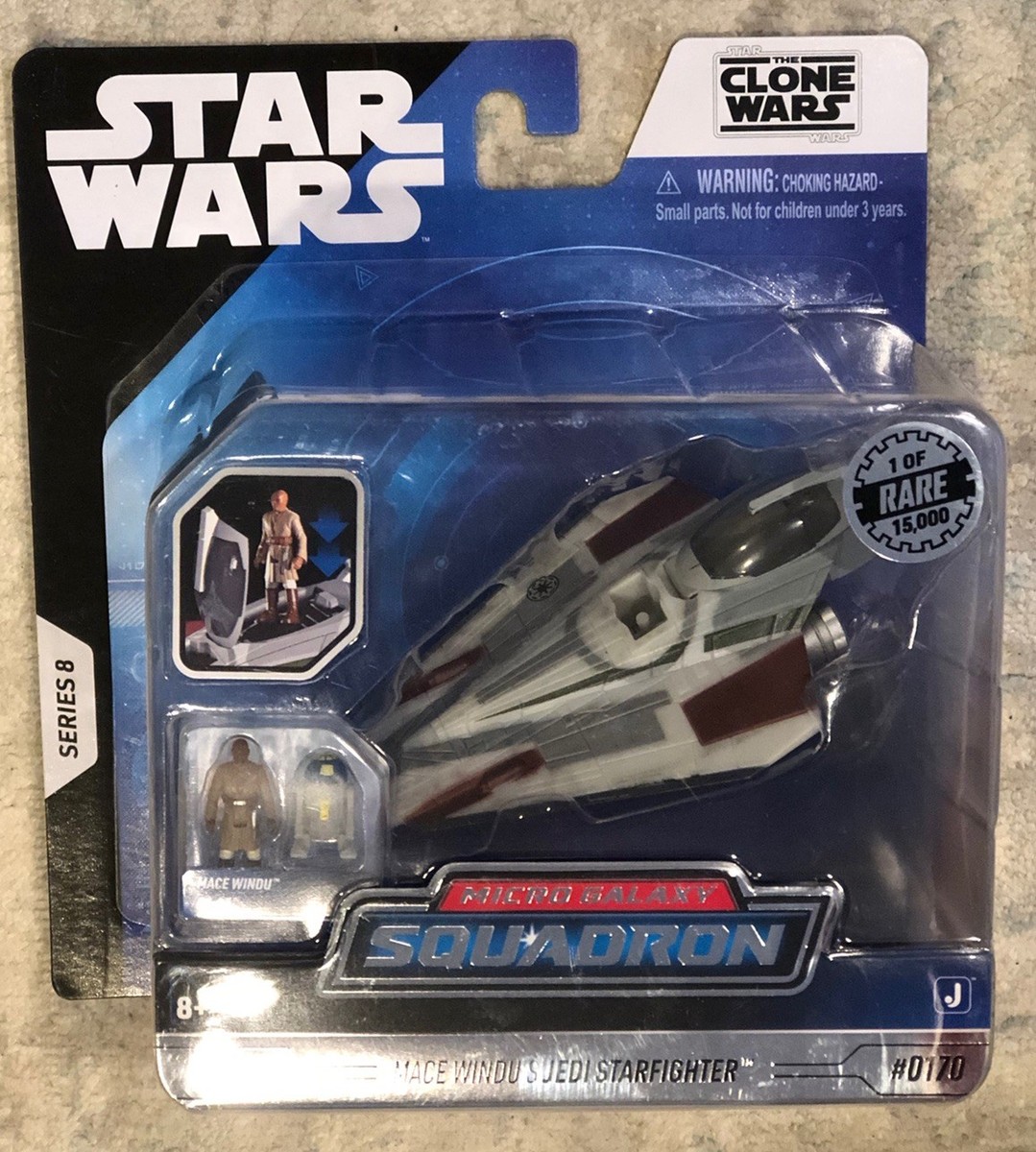 Star Wars Mace Windu Jedi Starfighter Vehicle Toy - With Launching Missiles & Spring-Open Wings - View #9