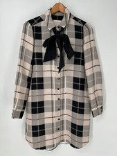 Kate Spade Dress Womens 4 Beige Woodland Plaid Griffin Shirtdress Button Front