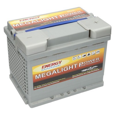 Solarbatterie AGM 12V 65Ah Batterie Megalight Versorgungsbatterie Wartungsfrei