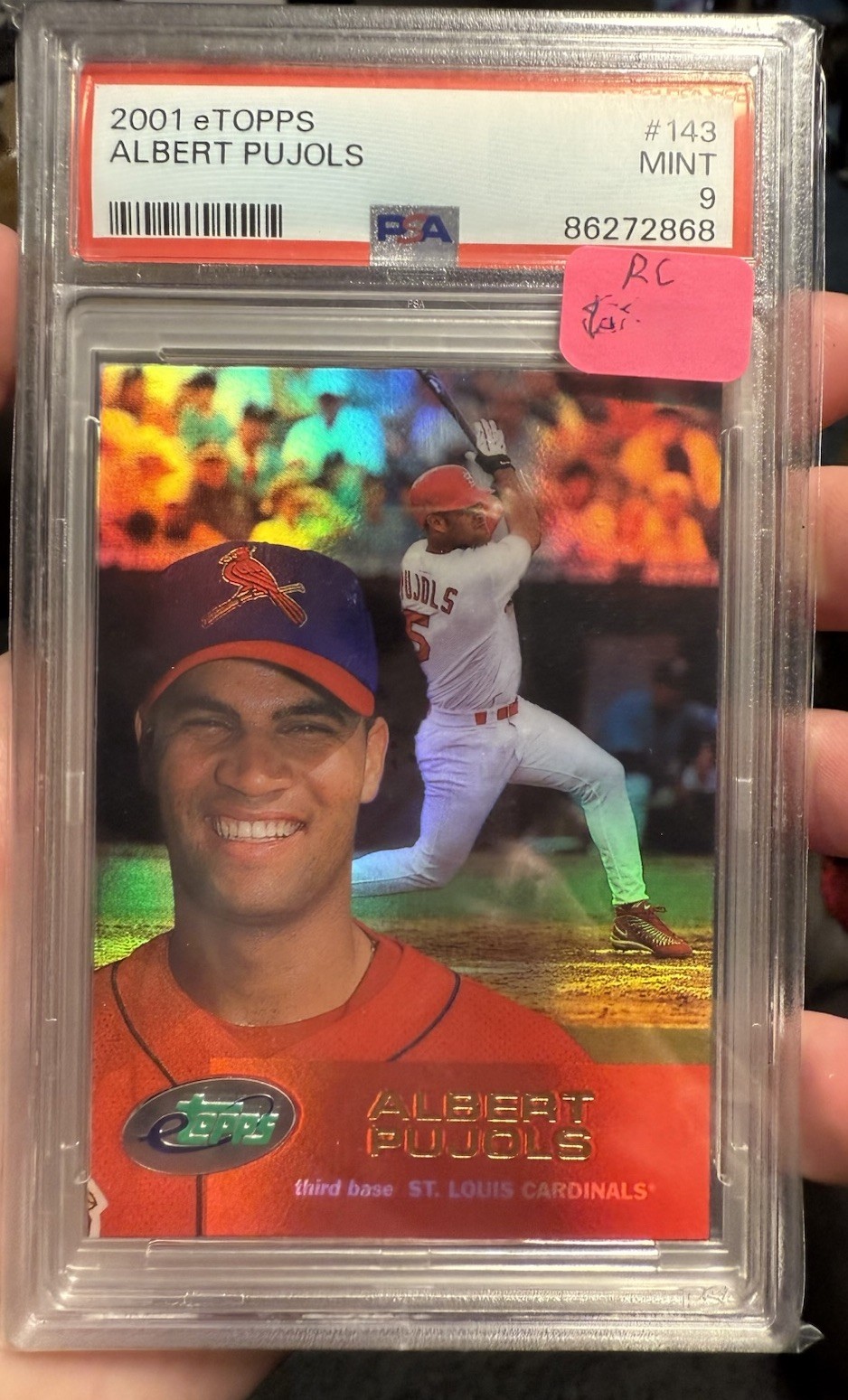 2001 eTOPPS Albert Pujols Rookie Card RC #143 PSA 9 ICONIC & RARE CARD HOF