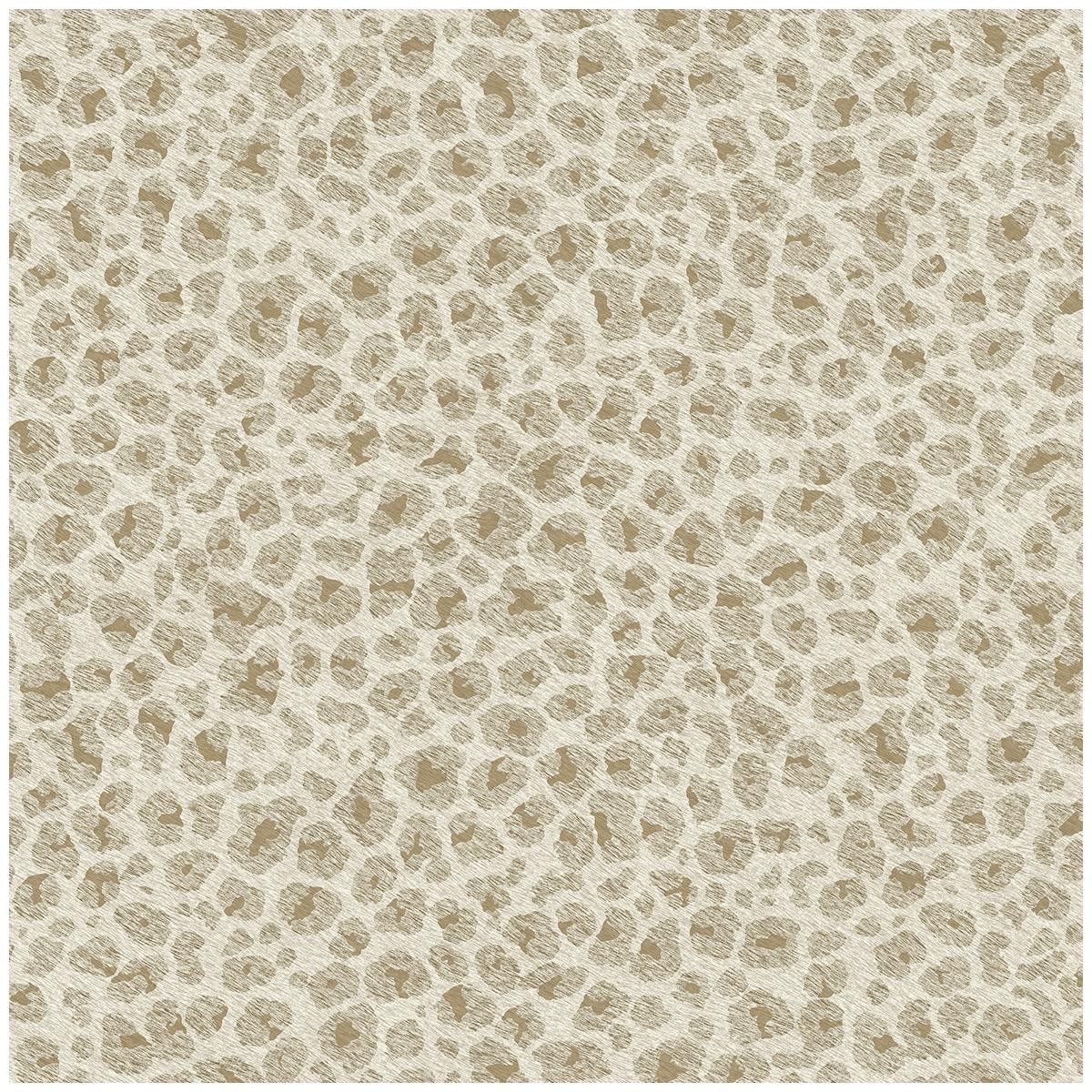 SAMPLE (53CMX53CM) Leopard Spots Wallpaper Cream Gold Animal Print