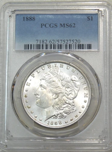 1888 P Morgan Silver Dollar PCGS MS62 Frosty Just Graded New Holder #L255D