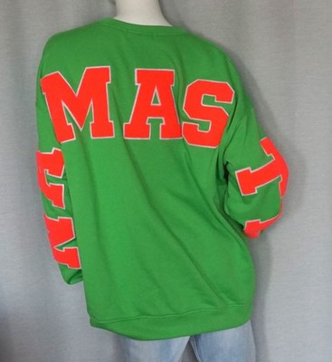 Oversized Sweater Sweat Shirt 3D Namaste Grün Orange Yoga 38,40,42,44 Neu