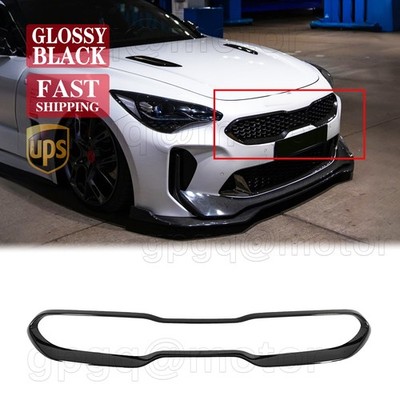 For KIA Stinger GT 2018-2023 Gloss Black KDM Style Front Upper Grille Trim Cover