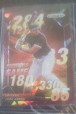 2020 Panini Prizm - Numbers Game José Abreu #NG-6 Burgundy Cracked Ice Prizm /25