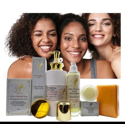  7 days Booster   Body Lotion + Face cream  Serum ,Soap , 4pcs