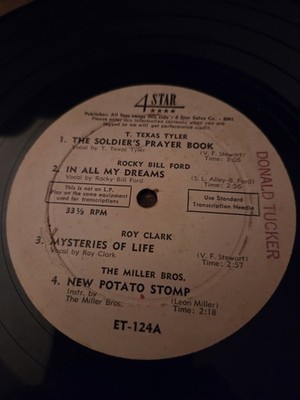 4 Star 10  COUNTRY 8 Song 33 Roy Clark Texas Tyler Bill Ford Miller Bros. M/M-