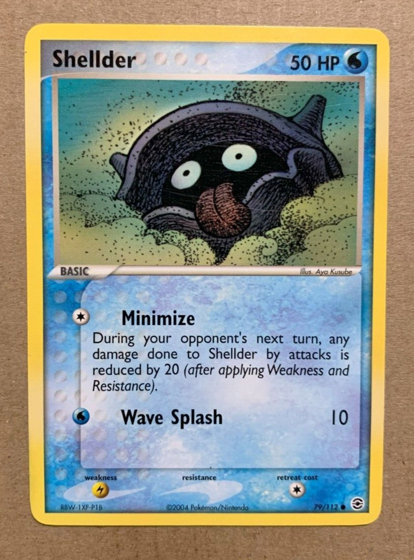 Shellder 79/112 EX FireRed & LeafGreen - Common Pokemon Card - EXCELLENT