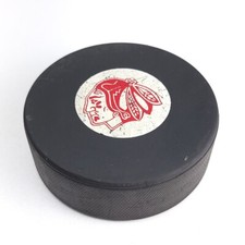 Hockey Puck Portland WinterHawks WCHL Logo Made In Canada Western League Vintage