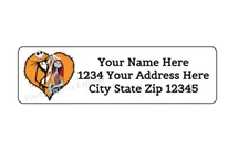 30 NIGHTMARE BEFORE CHRISTMAS PERSONALIZED RETURN ADDRESS LABELS 1 in X 2.625 in
