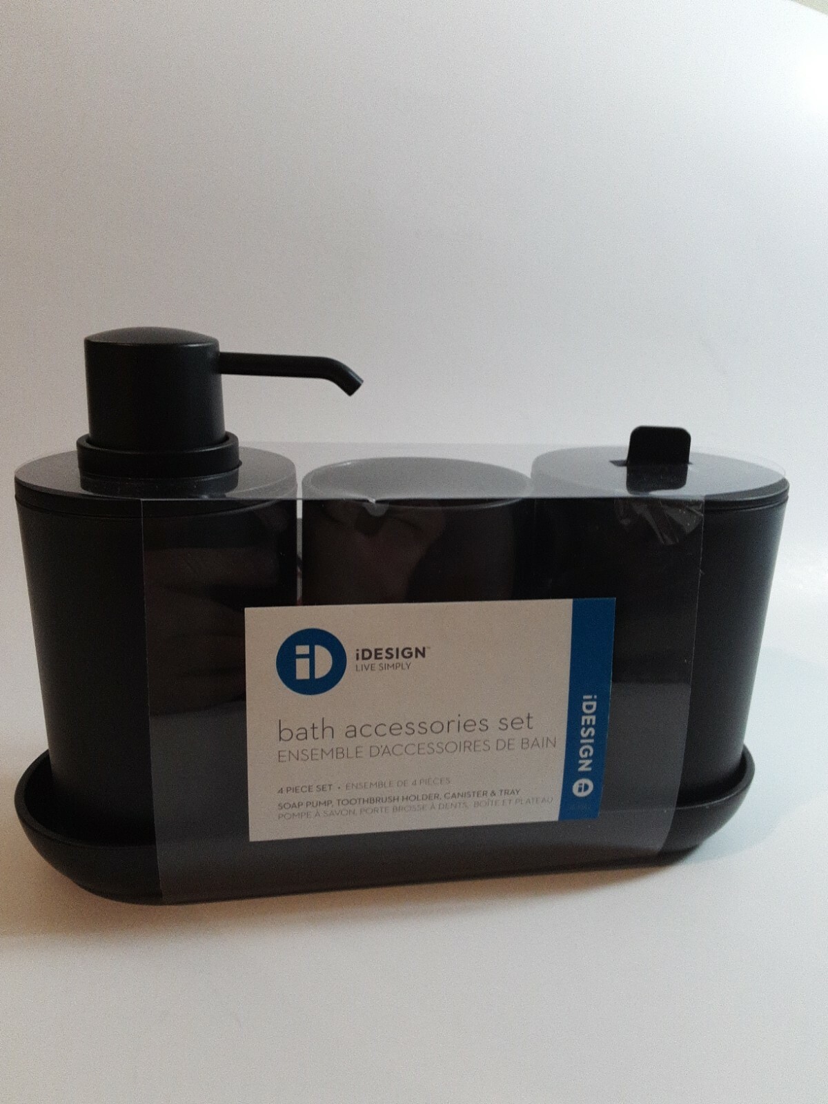 iDesign Bathroom Accessories Set, 4Piece Soap Pump 81492287360 eBay