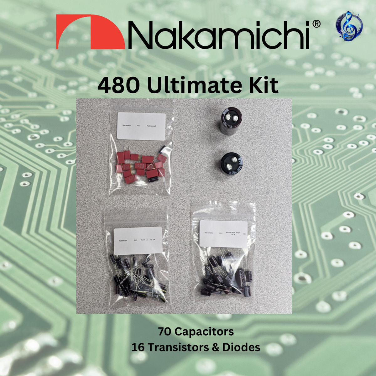 Nakamichi 480Z Cassette Deck Ultimate Upgrade Kit Genuine Parts