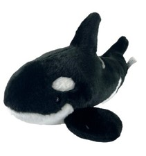 Sea World Shamu Orca Black  White Killer Whale Plush Stuffed Animal 15" NO TAG