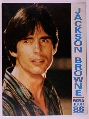 Jackson Browne Programm Original Vintage World Tour 24-seitige Promotion 1986
