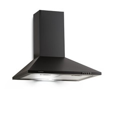 Dunstabzugshaube Ablufthaube 60 cm Wandanbau LED EEK B Fettfilter schwarz