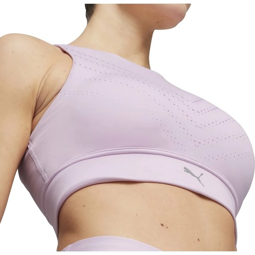 Puma Medium Women's PWR Ultraform Running Sports Bra In Grape Mist 52505160 New - Picture 4 of 7