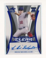 REID SCHALLER 2020 LEAF TRINITY CLEAR PLATINUM ROOKIE RC AUTO  18/25 *NATIONALS*