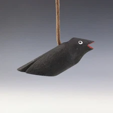 NATIVE AMERICAN NAVAJO FOLK ART CROW ORNAMENT BY LES HERBERT 