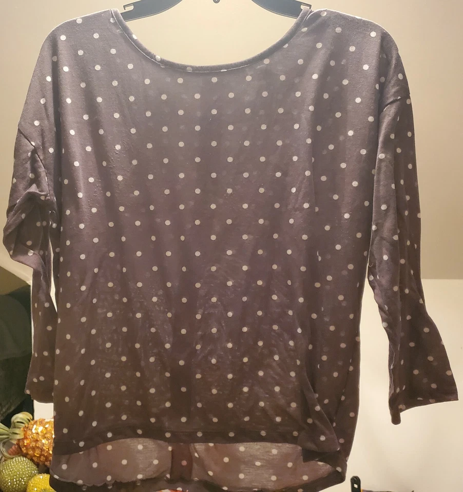 Camiseta Top Delias Lunares Manga 3/4 Juniors L Cremallera Elástica en Contraste Foto 2 de 4