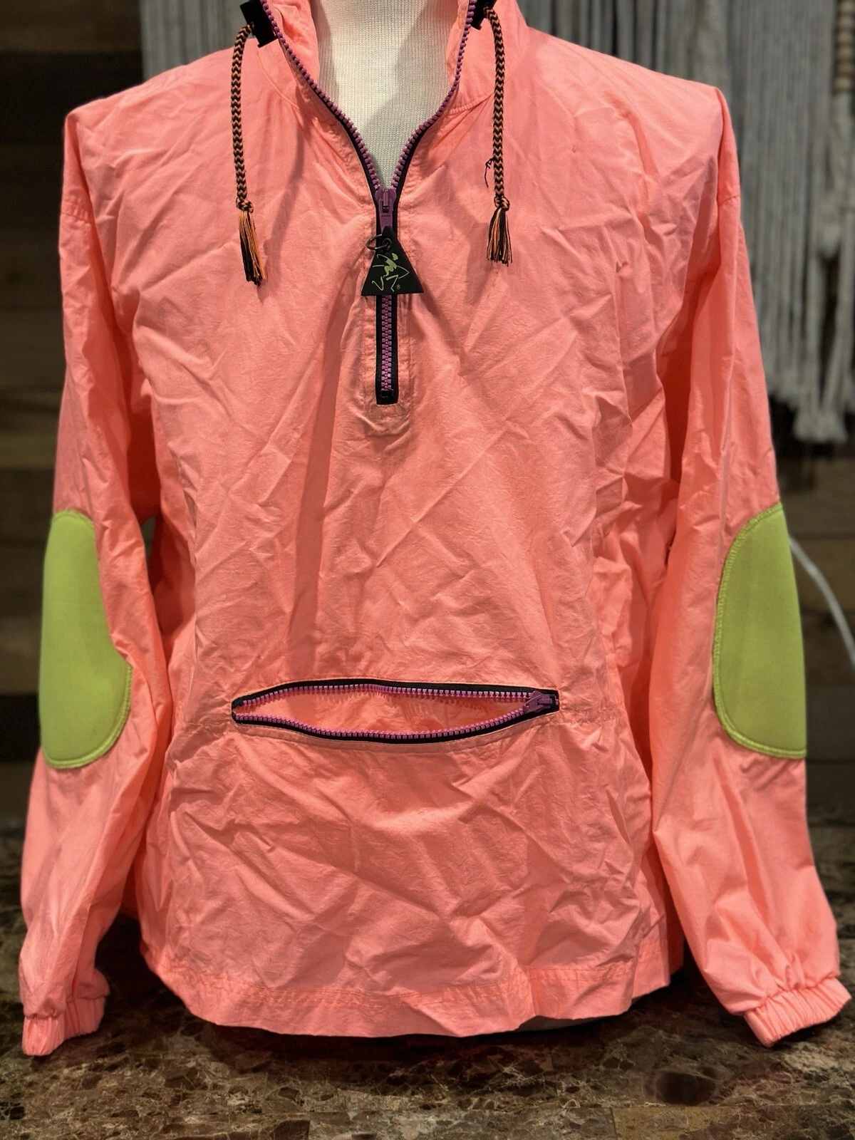 OP Ocean Pacific Medium VINTAGE 1980’s Windbreaker Shell 1/2 Zip Lightweight
