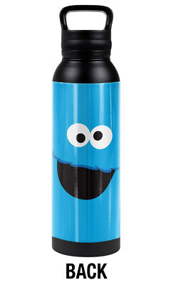 Sesame Street Cookie Monster 24oz Insulated Canteen Water Bottle Black Loop  Cap | eBay
