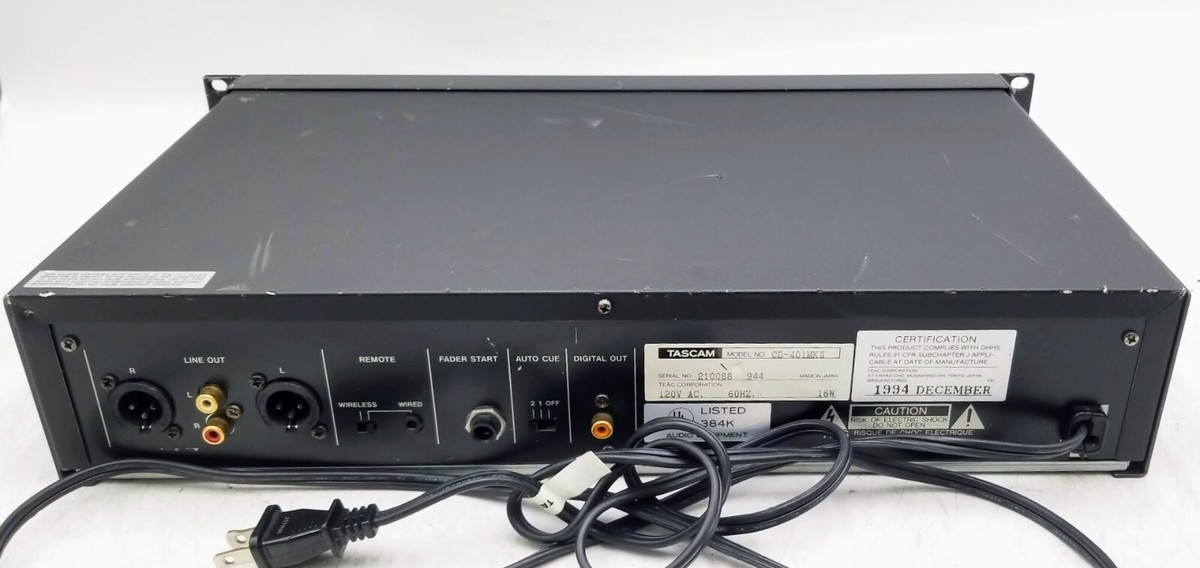 tascam cd-401mk II 業務用cdプレーヤー TASCAM タスカム CD-401CD