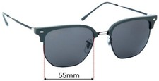 SFx Replacement Sunglass Lenses fits Ray Ban RB4416-F New Clubmaster - 55mm Wide