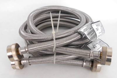 #ad #ad 2 5#x27; Washing Machine Hose 3 4 Inch FHT x 3 4 Inch FHT Braided Stainless Steel $17.88