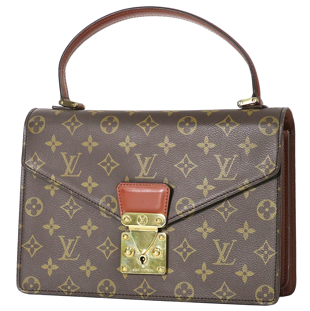 Authentic LOUIS VUITTON Concorde Monogram Canvas Hand Bag Purse #48997