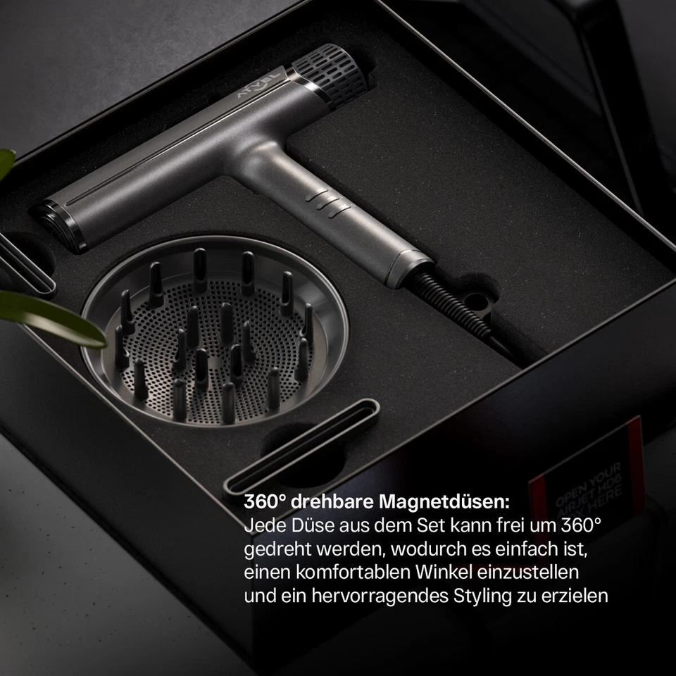 Profi Ionen Föhn, 12 Modi, Leichter Reisehaartrockner 300 g ATVEL AirJet HD6 - Bild 4 von 4