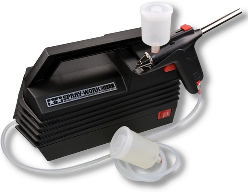 Air Brush System n.20 Spray Lavoro Set Compressore Base con Spazzola Aria 74520 JPN