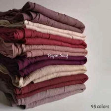 Women Solid Linen Cotton Scarf Shawl Wrap Spring Autumn Long Wide Thin Scarves