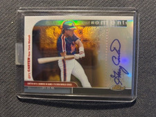 2003 Topps Finest REFRACTOR  GARY CARTER  On Card Auto  Autograph NY Mets