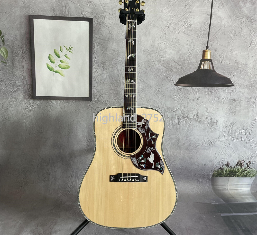 Factory Custom Hummingbird Solid Spruce Top Acoustic Guitar D Type 41 Inches