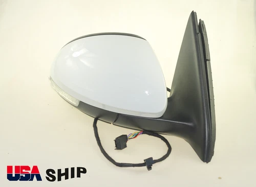 Passenger Side Mirror Power mirror Folding Painted White Cap FOR TIGUAN 09-16 RH