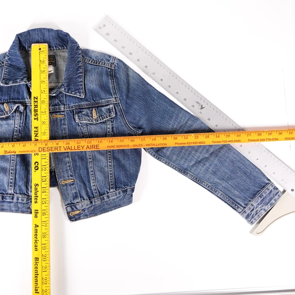 Ralph Lauren Polo Goods Denim Algodón Jean Chaqueta Abrigo Juvenil Unisex Talla 12 Azul Foto 2 de 4