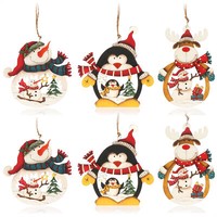 6X HolzanhäNger FüR Den Weihnachtsbaum - Christbaumschmuck Aus Holz