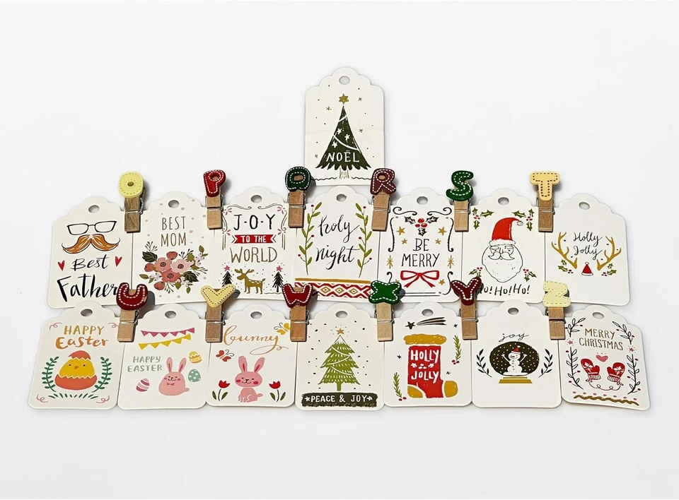 "Wooden Mini Clothespins 26 Pieces Letters " - Image 3 of 4