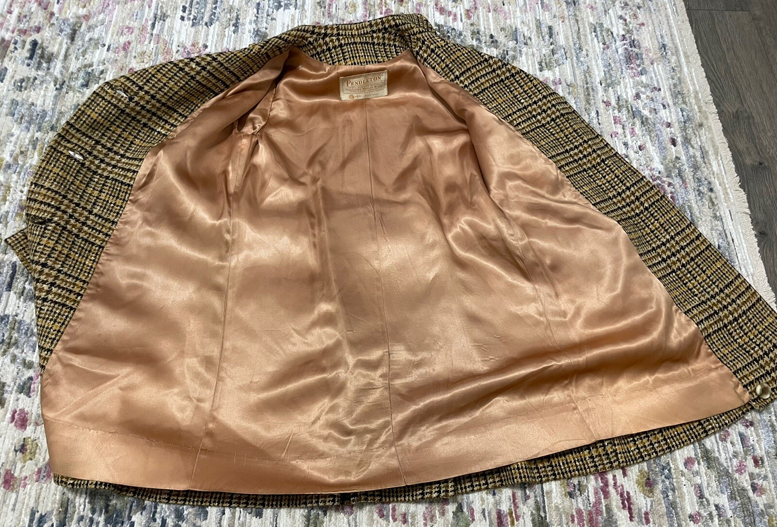 Vintage Pendleton Wool Houndstooth Double Breaste… - image 9