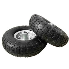 2 x 10" Pneumatic Sack Truck Trolley Wheel Barrow Tyre Tyres Wheels 4.10/3.5-4.0