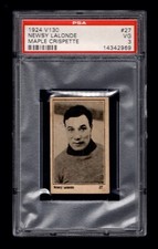 PSA 3 NEWSY LaLONDE 1924 Maple Crispette Hockey Card #27 NICE