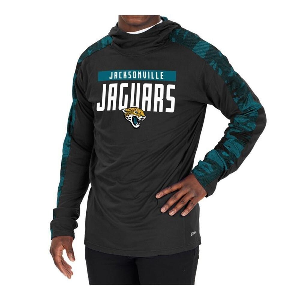 Легкая толстовка Zubaz NFL Mens Jacksonville Jaguars с капюшоном и камуфляжными вставками